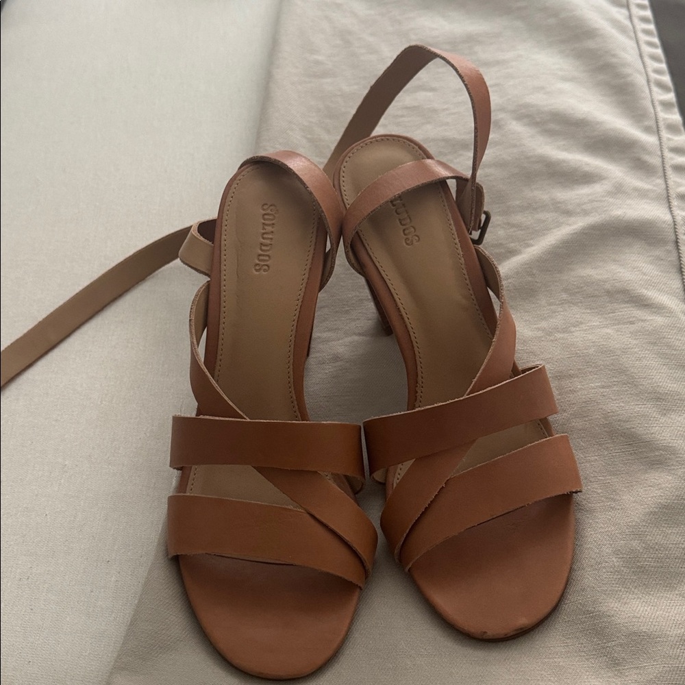 Soludos Tan Leather Sandals